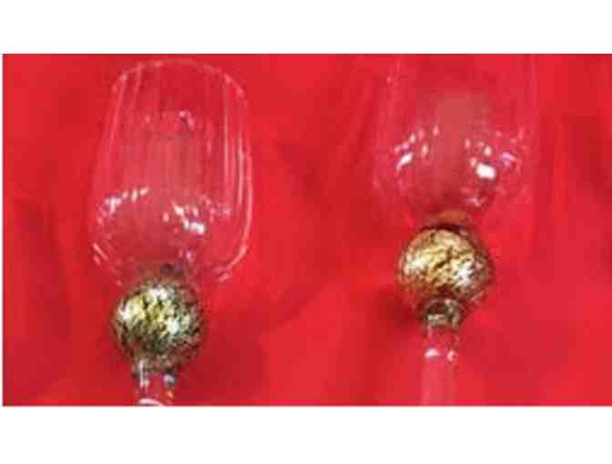 Five Gold Decorated Souffle Cups and Liqueur Glasses