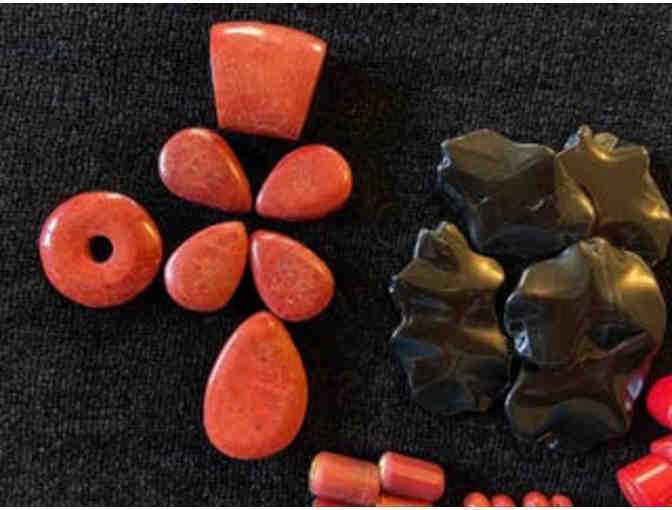 Assortment of Various Colors and Materials of Beads