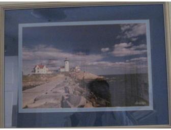 Len Wickens Framed Photo of Eastern Point Lighthouse