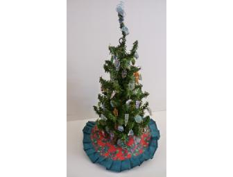Tabletop Christmas Tree with Seaglass Ornaments (13')