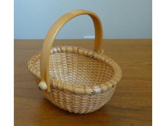 Stone Cat Door Stop with Handled Basket