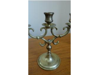 Pair of Brass Candelabras