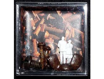 Mixed Media Construction Shadow Box (Value Changed!)