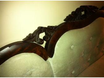 Empire Style Sage Velvet Couch