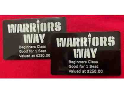 Warriors Way Beginners Knife Class for 2