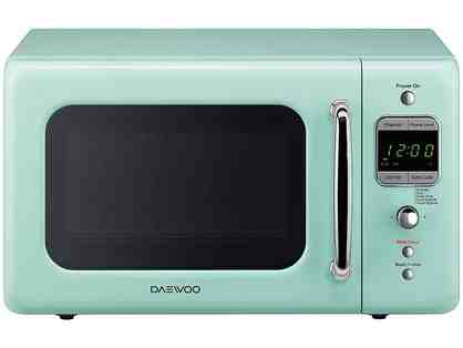 Daewoo KOR-7LRER Retro Countertop Microwave Oven (Mint)