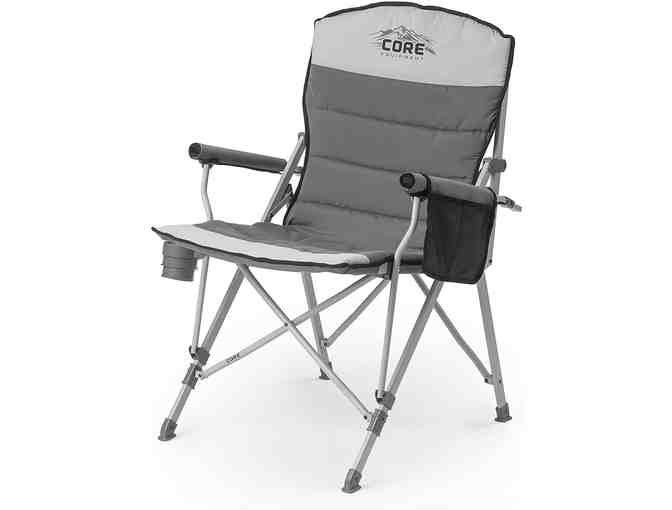 CORE Folding Padded Hard Arm Chair with Carry Bag - Photo 1