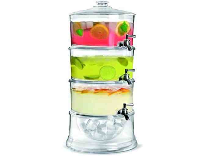 Brilliant - Patio Acrylic 3 Tier Beverage Dispenser with Ice Chamber Base - Photo 1