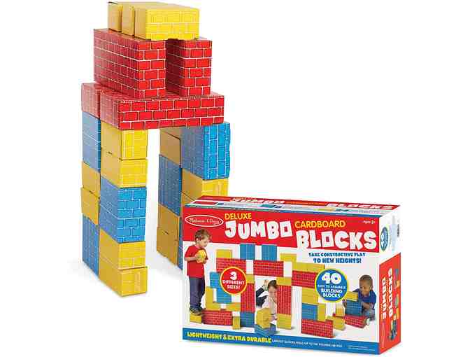 Melissa & Doug Jumbo Cardboard Blocks - 40 Pieces