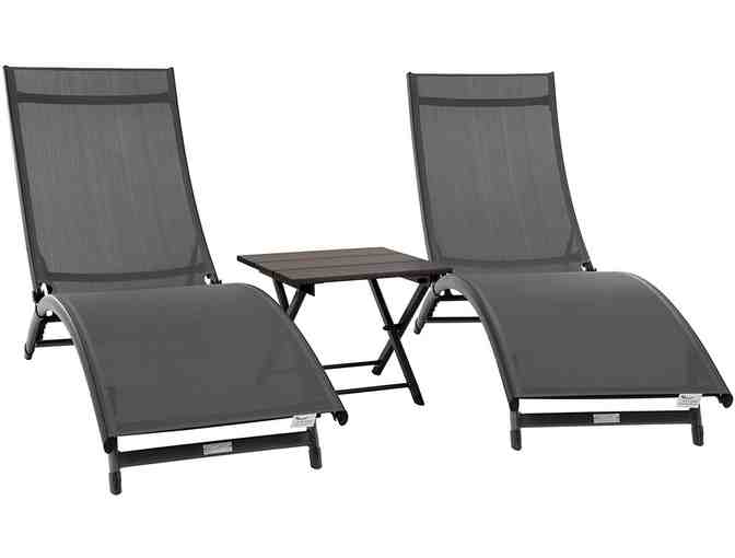 Vivere CORL3-GB Coral Springs Lounger, Grey