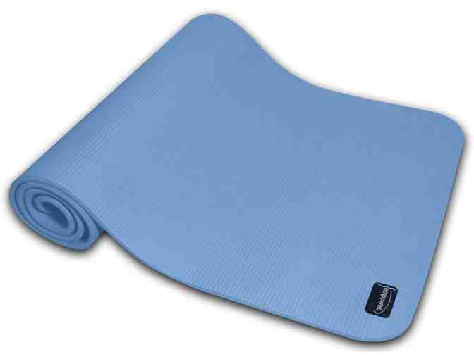 Empower Deluxe Yoga/Fitness Mat with Carry Strap (Blue)