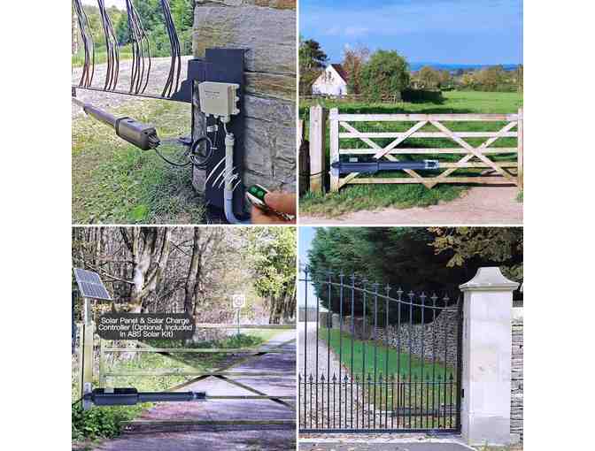TOPENS A8: Automatic Heavy Duty Swing Gate Opener (with 2 Piece Remote)