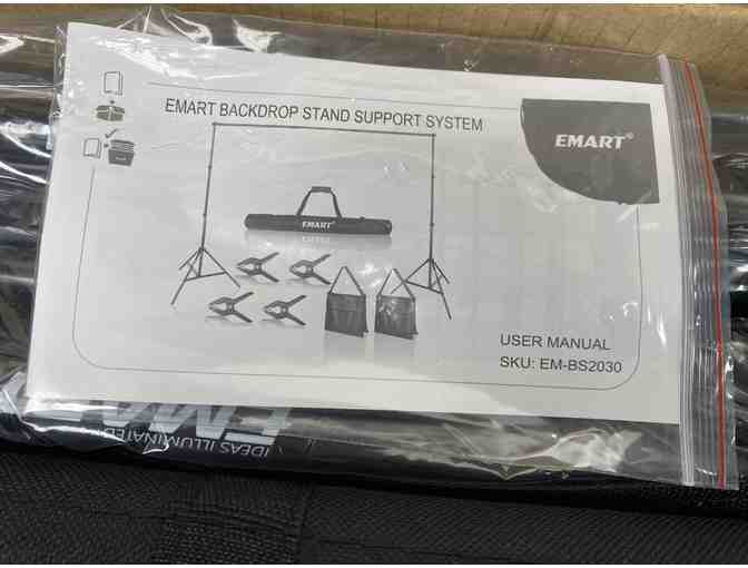 Emart Photo/Video Studio10Ft Adjustable Background Stand Backdrop Support System Kit