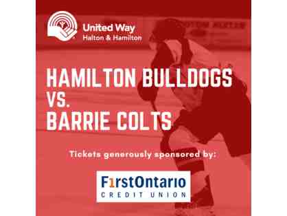 HAMILTON BULLDOGS' TICKETS: Inclusive Box for 12 People