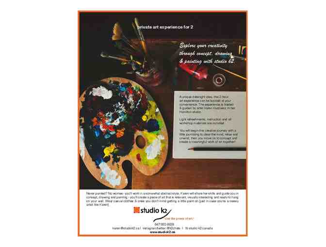 Gift Certificate: Private Art Experience for Two - Studio k2