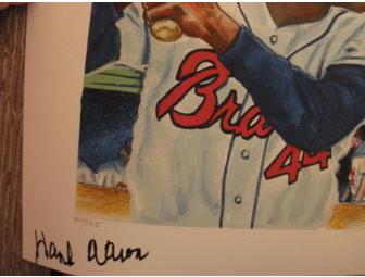 Lithograph signed by Hank Aaron (UWM Baseball)