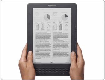 Amazon Kindle DX (Slightly used) with black leather case