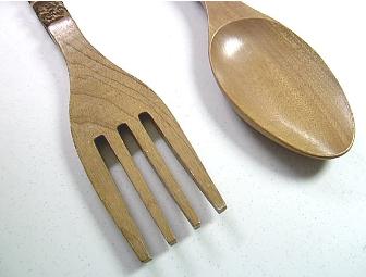 Wooden Fork & Spoon Wall Decorations