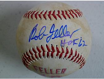 Bob Feller autographed baseball - Cleveland Indians