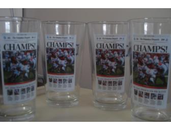 Set of four Columbus Dispatch OSU National Championship Glasses