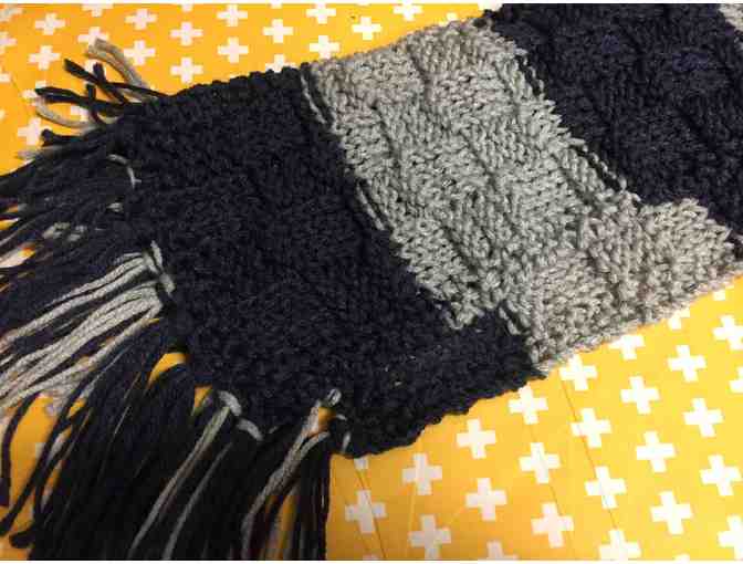 Handmade Knit Scarf in SJS Colors- Youth Size