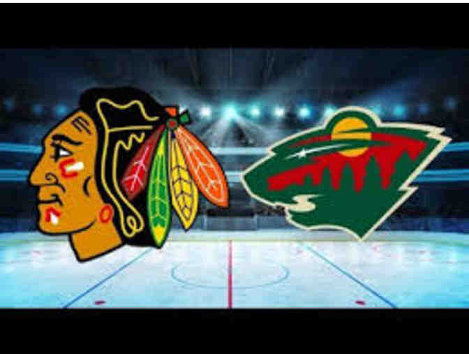 4 Blackhawks vs. Wild Tickets for March 31 + Parking - Photo 1