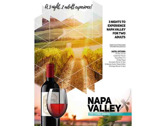 Napa Valley Winery Tour Vacation | 3 Nights in Napa for 2 Adults w/ 3 Legacy Winery Tours