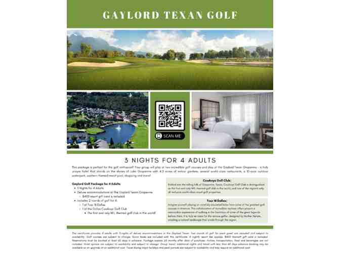 Gaylord Texan Golf Package Vacation
