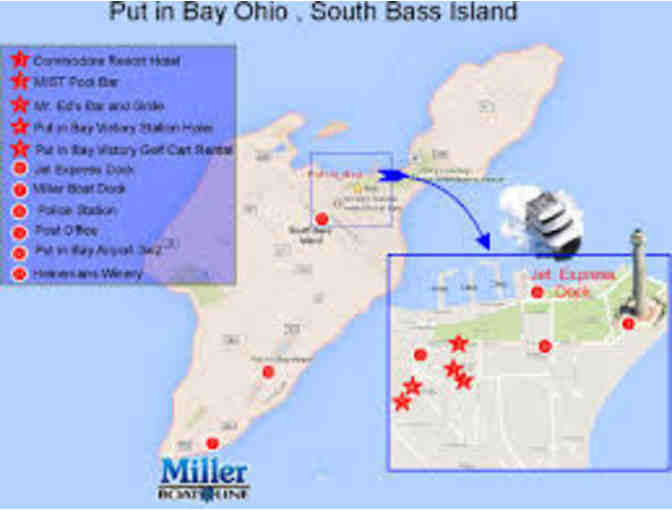 Miller Ferries Round Trip Tickets to Put-in-Bay for Two Adults