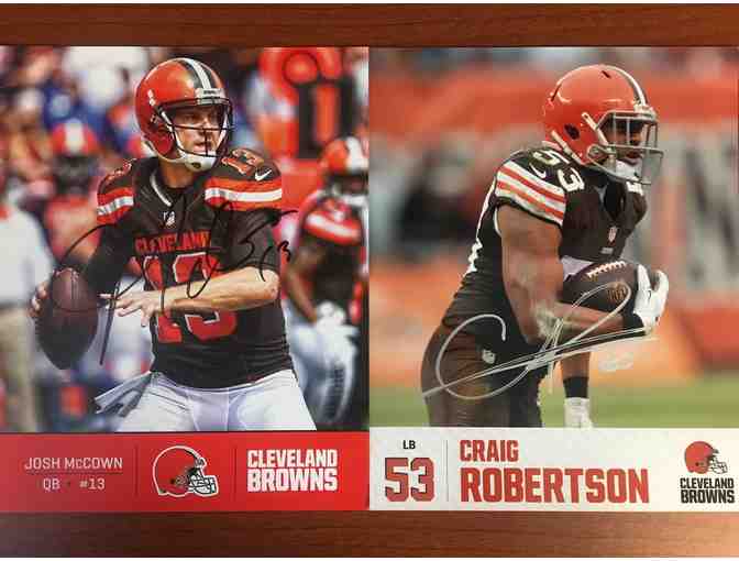 Cleveland Browns Josh McCown and Craig Robertson Autographed Posters