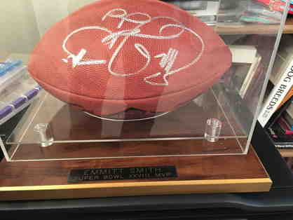 Football: Autographed by Emmit Smith, Super Bowl XXVIII MVP