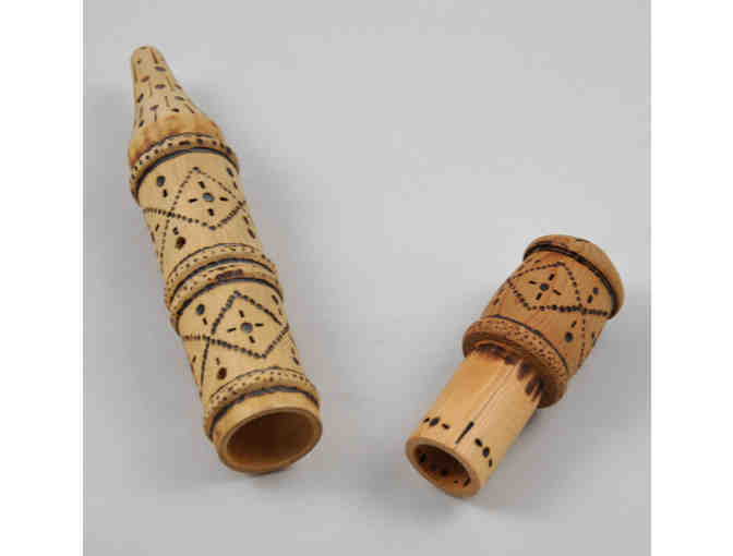 Budstikke-shaped Needle Case with Burnt Decoration