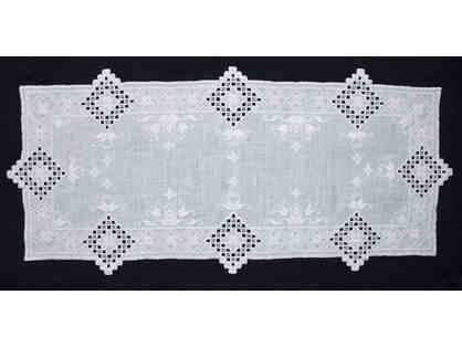 "Laura," Table Runner with Hardanger Embroidery by Natasha Alexander