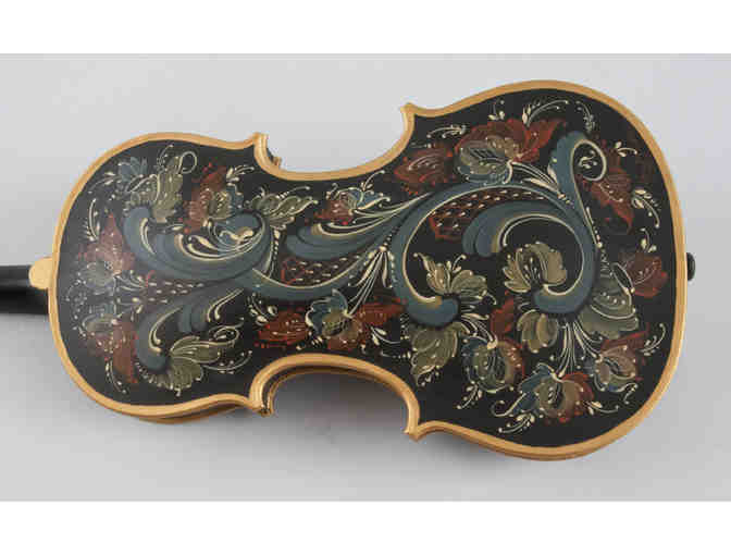 Violin with Telemark Rosemaling by Lois Mueller