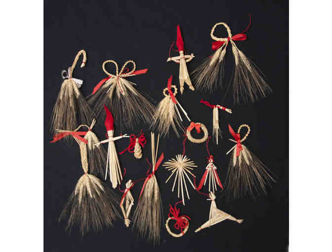 24 Handmade Woven Wheat Christmas Ornaments by Bev Schrandt & Jeann Hoefler