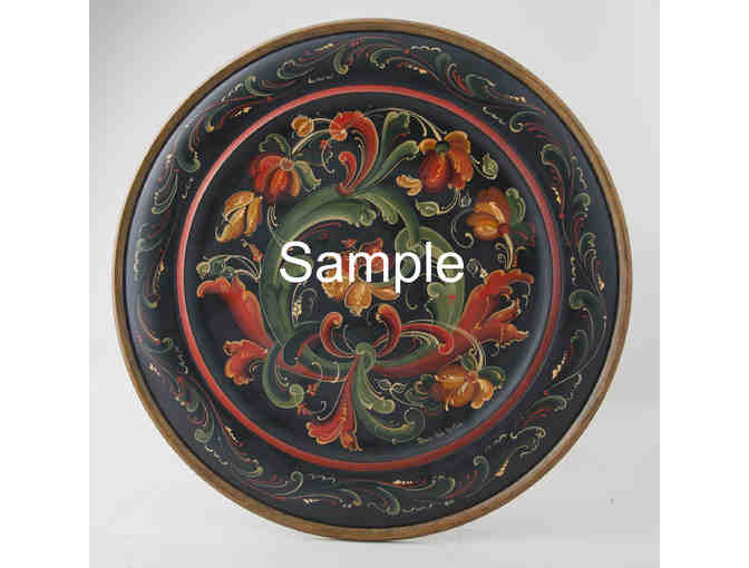 Custom Design Your Own 20' Plate with Telemark Rosemaling by Teresa McCue