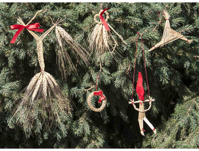 24 Handmade Woven Wheat Christmas Ornaments by Bev Schrandt & Jeann Hoefler
