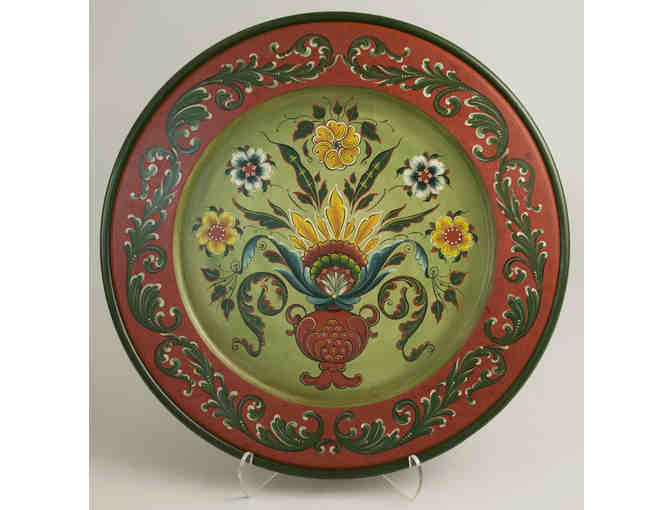 Plate with Hallingdal Rosemaling by Louise Bath - Photo 1