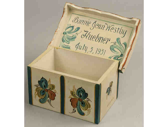 Chest with Telemark Rosemaling by Addie Pittelkow
