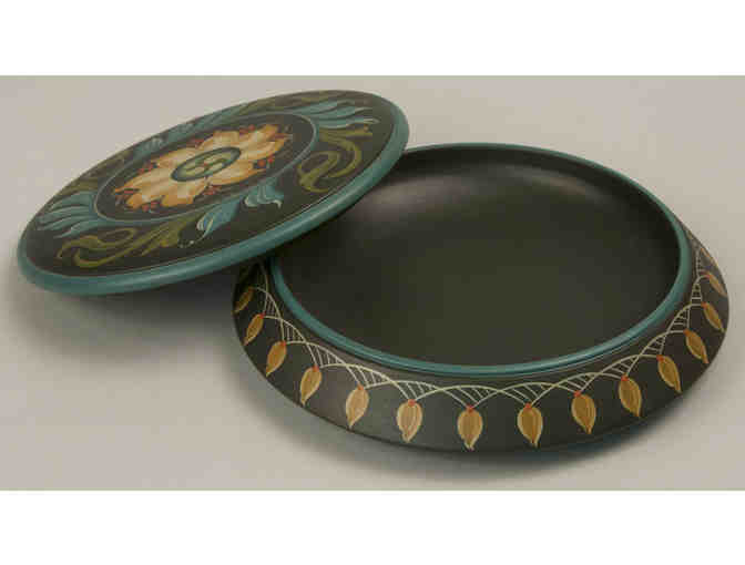 Bowl with Hallingdal Rosemaling by Donna Benson