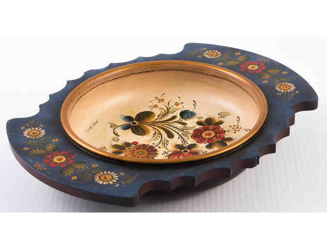 Two-Handled Bowl with Os Rosemaling by Naoko Seto