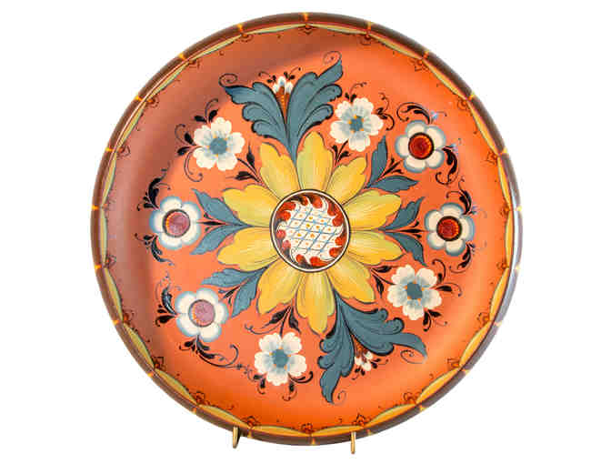 Bowl with Hallingdal Rosemaling by Shirley Evenstad