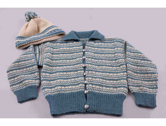 Child's Handknit Norwegian Sweater and Wool Cap - Photo 1
