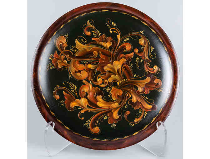 Covered Bowl with Telemark/Rococo Rosemaling by Andrea Herkert