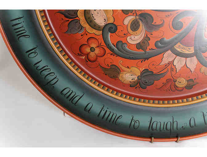 Plate with Telemark Rosemaling by Nancy Morgan