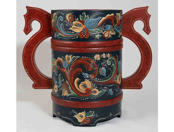 Wedding cup with Telemark Rosemaling by Jeaneen Staples