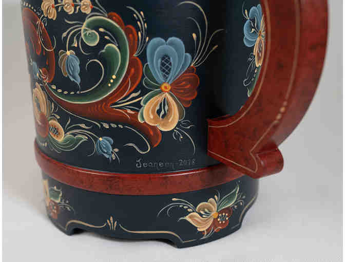 Wedding cup with Telemark Rosemaling by Jeaneen Staples