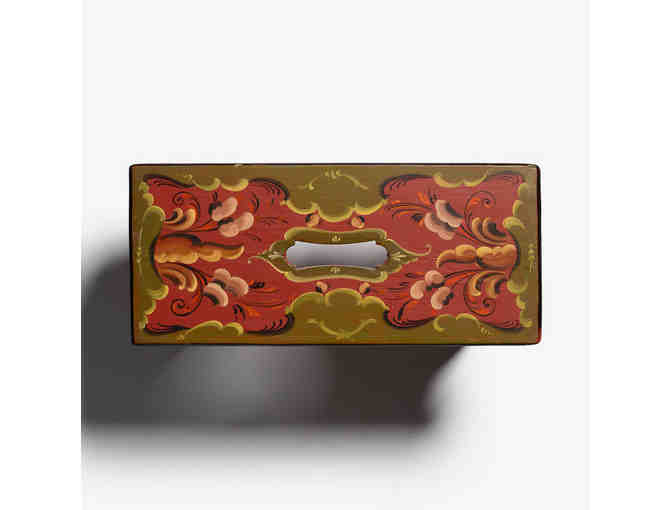 Stool with Telemark Rosemaling by Jean Giese