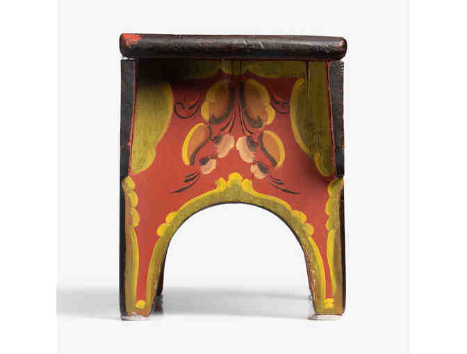 Stool with Telemark Rosemaling by Jean Giese