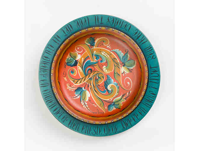 Bowl with Telemark Rosemaling by Irene Lamont